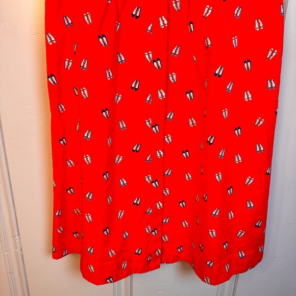 Boden Rosehip Ballet Slippers Leila Shirt Dress - Size 10 Sleeveless Red - Picture 5 of 15